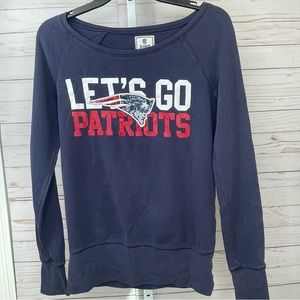 Women’s Victoria’s Secret PINK Extra Small Long Sleeve Navy Blue Patriots Shirt
